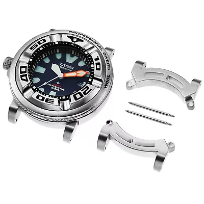 Silver Metal Adapters For Citizen Eco-Drive Promaster Professional Diver BJ8050 • $21.99