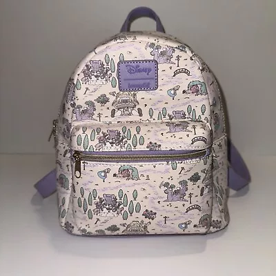 Loungefly Disney Alice In Wonderland Pastel Map Mini Backpack Purple & Cream • $50