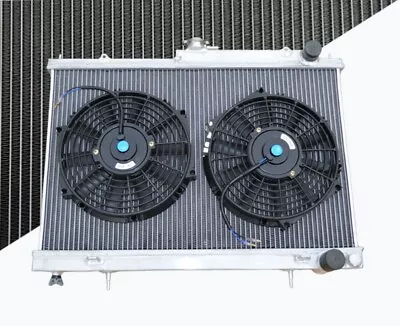 42mm 2Row Aluminum Radiator+fan For Nissan Skyline R33 R34 RB25DET GTS-T GTR • $190