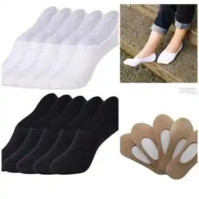 £5.50 • Buy Womens Invisible Trainer Socks Footsies No Shoe Show Liner Socks Ladies Thin 