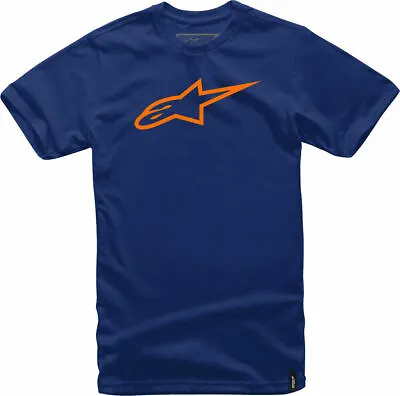 £21.95 • Buy Alpinestars Ageless Classic Tee T Shirt Navy Orange Mens Mx Top New Astars Bmx