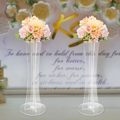 2pcs Wedding Flower Stand Acrylic Pillar Vase Stand Party Centerpiece Decor 80cm • $41.80