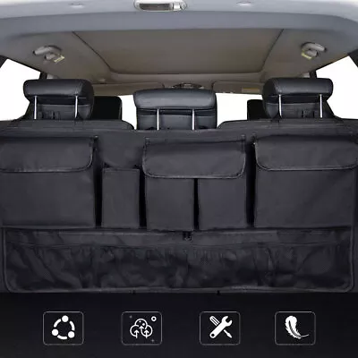 Car Cargo Net Pocket Organizer Hanging Seat Back Storage Bags Accessories Black  • $24.19