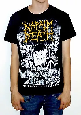 Napalm Death  From Enslavement To Obliteration  Vintage Print T-shirt - NEW! • £16.99