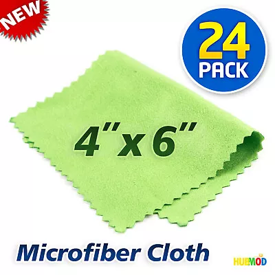 Lot 24 Microfiber Cleaning Cloth LCD Screen Lens Camera Eyeglasses Glasses 4x6  • $8.98