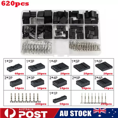 620pcs Male Jumper Pin Dupont Pin Crimp Wire Housing Kit Header Female Connector • $14.45