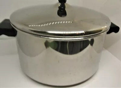 Vintage Farberware 18/10 Stainless Steel 6 Qt Stock Pot W/ Lid USA. 313 • $42.95