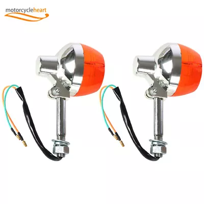 For Honda CT70 CT90 XL100 CB350 CM400 CB450 CB750 Turn Signal Light 8mm 12V Pair • $11.39