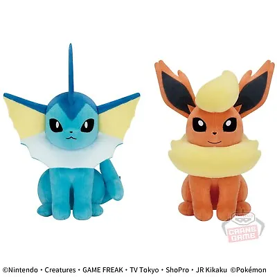 Pokemon Plush Toy Vaporeon Flareon Set Of 2 Banpresto Japan Authentic • $46