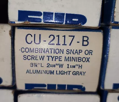 Lot Of 14 Bud Industries CU-2117-B Aluminum Minibox 3 25 X 2.12 X 1.12 NEW • $33.95