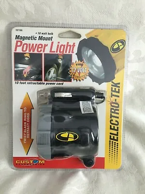 Magnetic Mount Power Light 12 Volt FLashlight Work Home Garage Car Bright   • $9.59