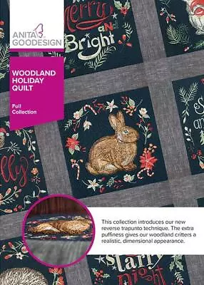 Woodland Holiday Quilt Anita Goodesign Embroidery Machine Design CD • $15.99