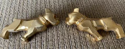 Vtg MACK  Truck BULLDOG Gold Side Fender Ornament Dog Emblem 4MR2167 Lot Of 2 • $40