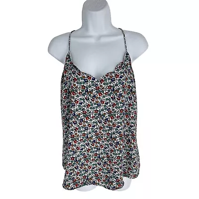 J. Crew Floral Scallop Edge Adjustable Strap Tank Top Size 14 • $11.50