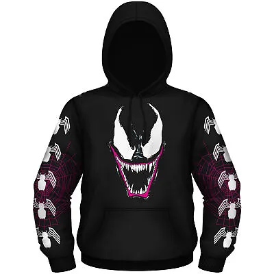 Venom Grin Marvel Comics Officially Licensed Adult Pullover Hoodie • $42.95