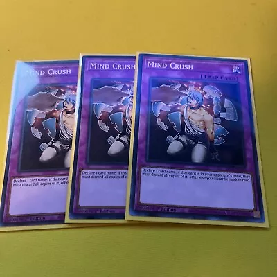 Yugioh! Mind Crush - SR13-EN037 - Common - 1st Edition X3 • $1