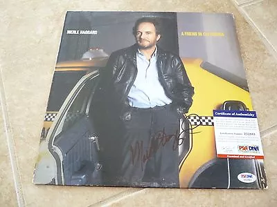 Merle Haggard Signed Autographed A Friend In California LP Record PSA Certified • $229