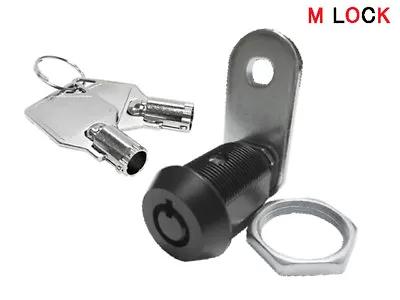 Lot Of 2 Tubular Cam Lock 5/8   *BLACK* 1 Key Pull CABINET KEYED ALIKE 2400BS-BK • $15.99