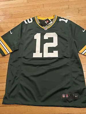 Nike NFL Green Bay Packers Game Jersey 67NM XL Football Men Aaron Rodgers Green • $125
