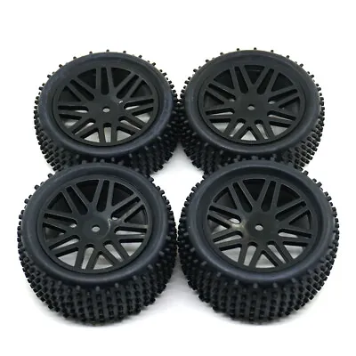 4-Pack 1/10 Scale Off Road Buggy Tires & Wheel Rims Set Front And Rear Replace • $17.30