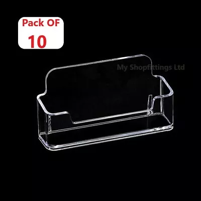 £7.49 • Buy 10 Acrylic Desktop Business Card Display Counter Dispenser Holder Stands