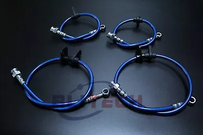 Blue Stainless Steel Braided Brake Lines For 1988-1991 Honda CRX Si 1.5L 1.6L US • $36.79