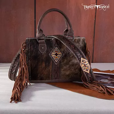 Trinity Ranch By Montana West Hair On Cowhide Tote/Crossbody Coffee • $92.99