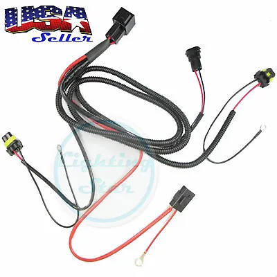 $10.97 • Buy H3 H4 H7 H11 9005 9006 Xenon Headlight Kit Relay Wire Harness Adapter Wiring