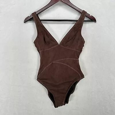 MagicSuit Swimsuit Womens 6 Brown One Piece Bathing Suit Y2K V Neck Beach • $18