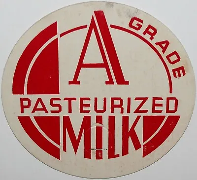 Vintage Milk Bottle Cap GRADE A PASTEURIZED MILK Large Size Unused New Old Stock • $7.49