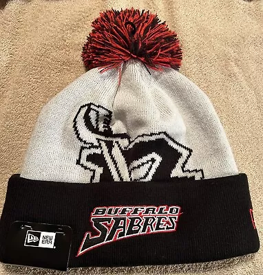 Buffalo Sabres Goathead Vintage Logo Winter Hat Cap Knit Beanie Pom New Era • $25.99