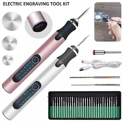 USB Cordless Electric Grinder Drill Engraving Pen 3 Speed Rotary Tool With Bit • $31.65