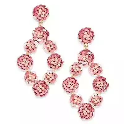 Inc International Concepts Gold-Tone Pink Sequin Kite Drop Earrings $29 • $21.03