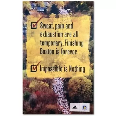 2004 Adidas Boston Marathon Poster * New In Original Sleeve Never Hung Or Framed • $20.85