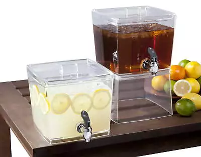 3 Gallon Clear Stackable Beverage Dispenser Drink Water Ice Tea Dispenser US • $20.05