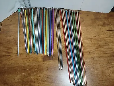 Large Lot Of 21 Pairs Assorted Matched Pairs Knitting Needles • $26.96