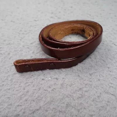 Vintage Leather Belt Strap Snap Style 1/2 In Cordovan Brown Top Grain Cowhide • $15.91