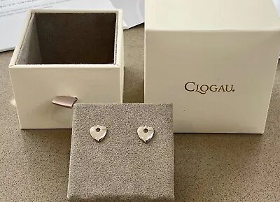£77.50 • Buy BRAND New CLOGAU Earrings CARIAD Love Heart ❤️ Sterling Silver Welsh Rose Gold