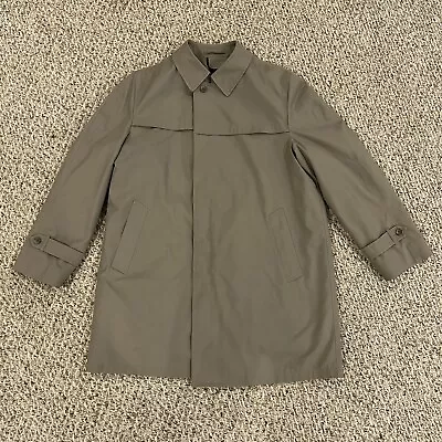 London Fog Vintage Trench Coat Mens With Lining 46L Made In USA • $74.99