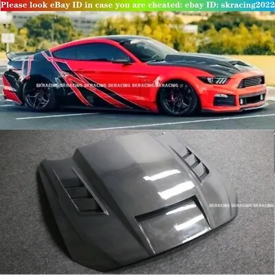 For Ford Mustang 15-23 Real Carbon Fiber Bodykits Engine Hood Panel Bonnet Cover • $2236.50