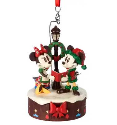 Disney Parks Mickey And Minnie Mouse BOXED Figural Light-Up Sketchbook Ornament • $16.95