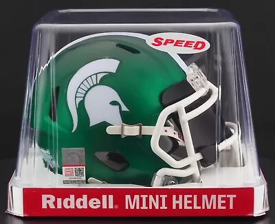 MICHIGAN STATE SPARTANS Riddell SPEED Mini Football Helmet W/ EYE SHIELD VISOR • $49.95