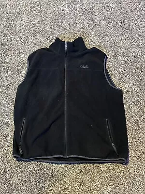 Cabela's Men's Size 2XL Fleece Vest Black Polyester Pockets • $25