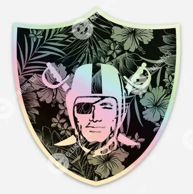 Las Vegas Raiders Holographic Hawaii STICKER- Raiders Oakland NFL Hawaiian  • $5.49