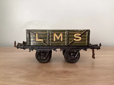 BING  O GAUGE 1920s LMS OPEN COAL WAGON. Olive Green/Tin- Print • $70