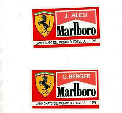 Ferrari F1 Alesi Berger Vintage Marlboro 11.5 X 6.8cm Sticker Decal X 2 FINAL • £5.68