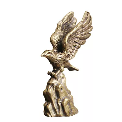 Golden Metal Eagle Hawk Statue For Home/Office Decoration • £12.35