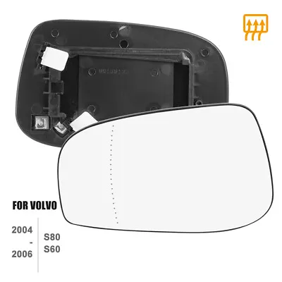 Mirror Glass Heated With Backing Plate Driver Side For VOLVO S60 S80 V70 01-06 • $18.99