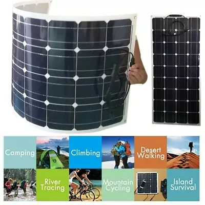 100 Watts Solar Panel 18 Volt Mono Off Grid Power For RV Boat Caravan Motorhome • £141.59