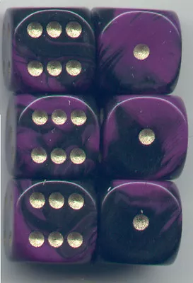 NEW Dice Set Of 6 D6 (15mm) - Oblivion Purple • $8.07